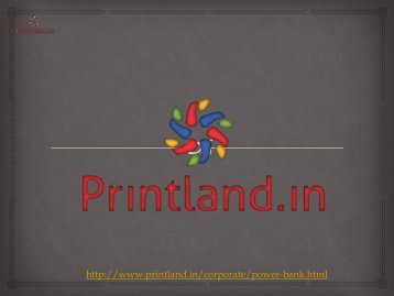 Buy Promotional and Corporate Power Banks Online in India - PrintLand.in