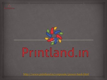 Buy Promotional and Corporate Power Banks Online in India - PrintLand.in