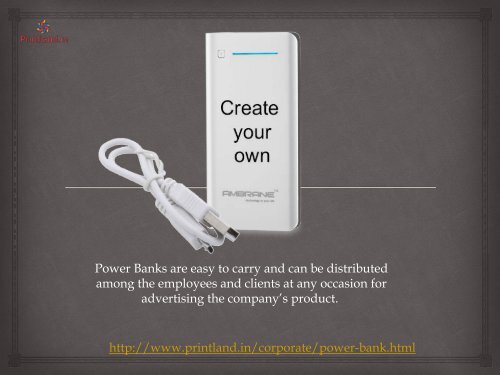 Buy Promotional and Corporate Power Banks Online in India - PrintLand.in