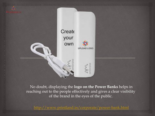 Buy Promotional and Corporate Power Banks Online in India - PrintLand.in