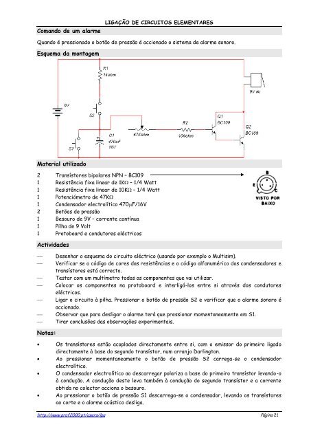 Ligação de circuitos elementares