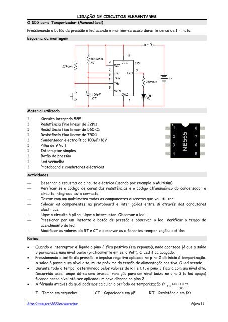 Ligação de circuitos elementares