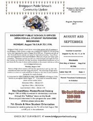 Bridgeport Newsletter August 2017