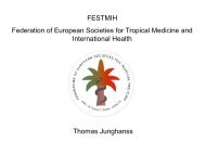 Folie 1 - 7th European Congress on Tropical Medicine ...