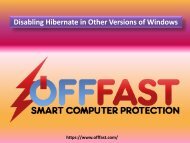 Disabling Hibernate in Other Versions of Windows