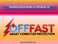 Disabling Sleep Mode on Windows 10