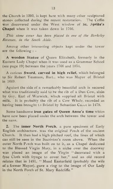 A Short Guide to St Mary Redcliffe Bristol Fourth Edition 1921