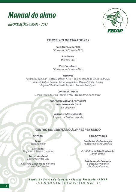 Manual do Aluno Graduação FECAP 2º Semestre de 2017 