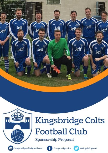 Kingsbridge Colts Sponsorship Proposal 2017-18