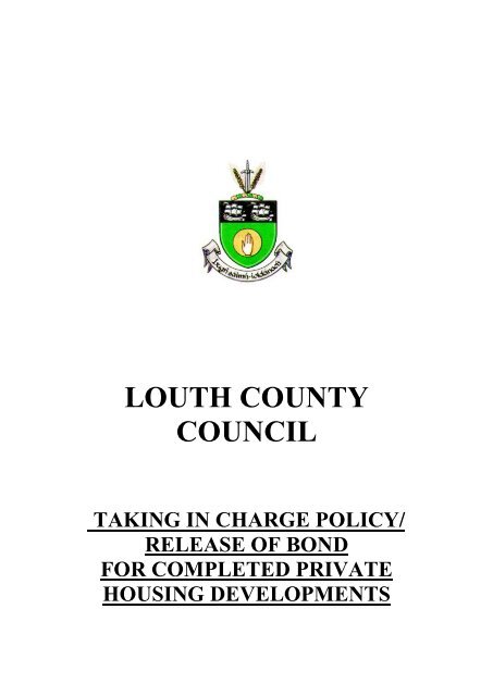 Taking in Charge Policy Guidance - Louth County Council