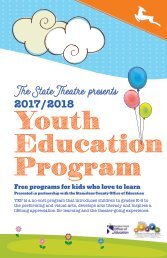 State Theatre Youth Education Program (For teachers and schools only)