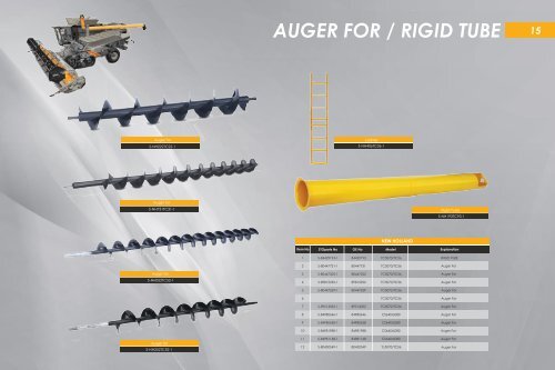 Parts for combine harvester - catalogue manufactured in Turkey