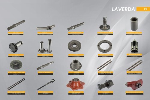 Parts for combine harvester - catalogue manufactured in Turkey