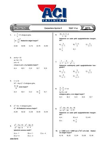 Test 17A