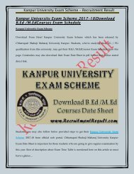 Kanpur University Exam Scheme