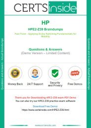 HPE2-Z39 Exam Questions