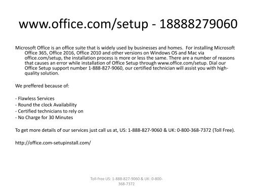 Office Setup - 18888279060 - Office.com/Setup