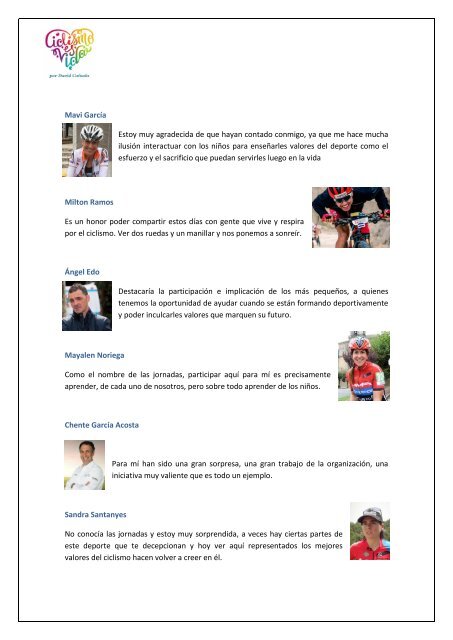 Memoria II Edición Educando con el ciclismo