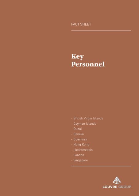 LOUVRE GROUP KEY PERSONNEL - LOUVRE GROUP - Home