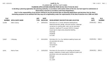 Planning Applications Granted 04-05-12 - Louth County Council
