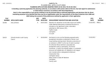 Planning Applications Granted 25-02-11 - Louth County Council
