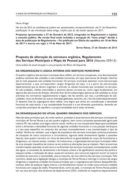 4 Anos de Intervenção Autárquica