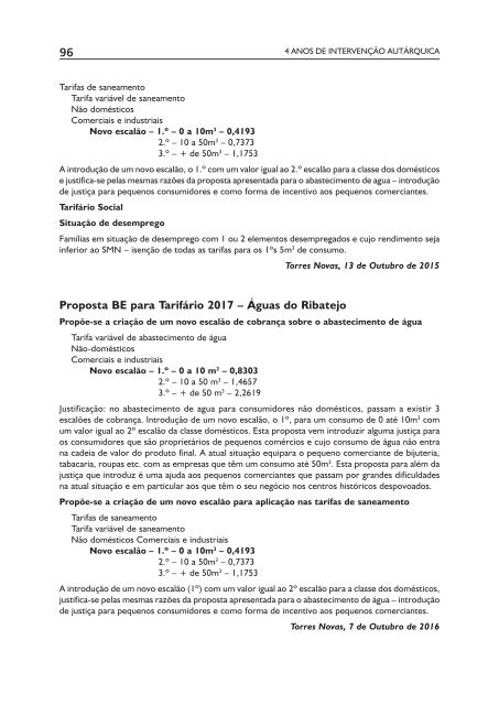 4 Anos de Intervenção Autárquica