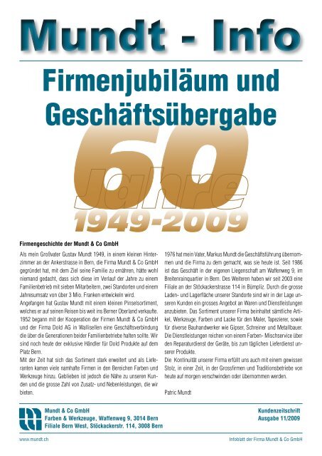 Firmenjubiläum und Geschäftsübergabe