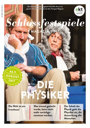 Schlossfestspiel-Magazin 2017 - Die Physiker