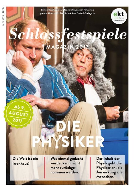 Schlossfestspiel-Magazin 2017 - Die Physiker