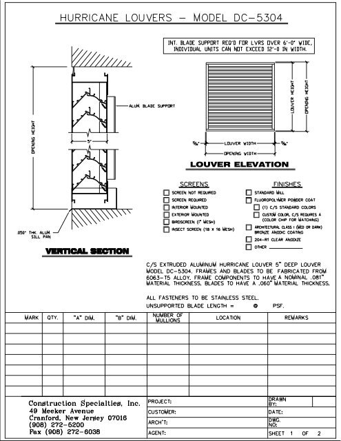 LOUVER ELEVATION