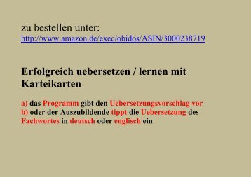 Karteikarten-Uebersetzungen (deutsch-englisch) zu elektrische Antriebe/ Messen-Steuern-Regeln