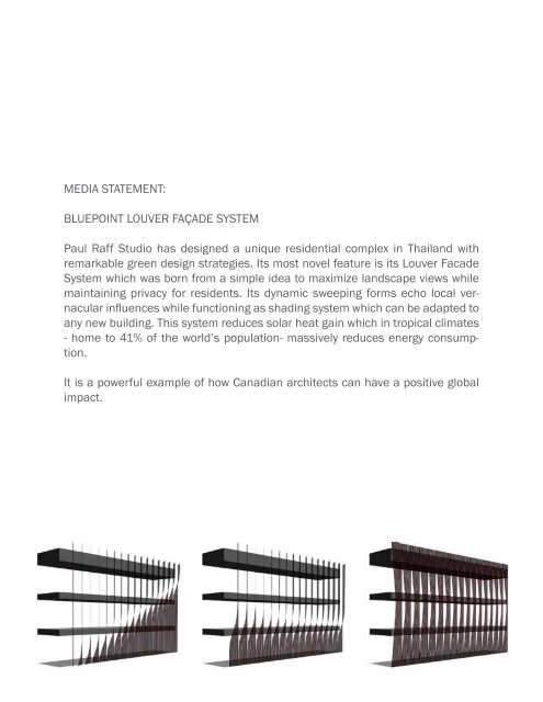 INNOVATION IN ARCHITECTURE Bluepoint Louver Facade System