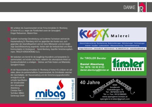 Werbebroschüre Immobilien Dr. Rhomberg &amp; Partner KG_Juni 2017