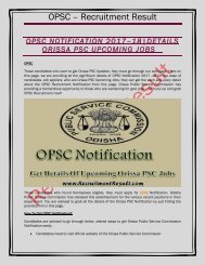 OPSC Notification