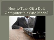 How to Turn Off a Dell Computer in a Safe Mode