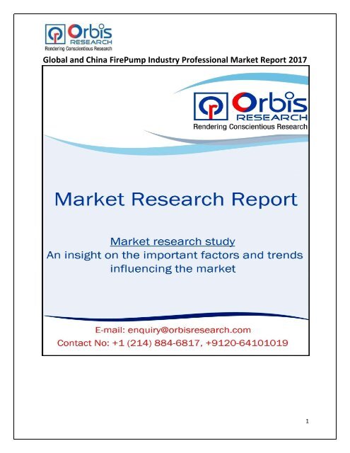 Worldwide FirePump Market 2017-2022 Trend Report