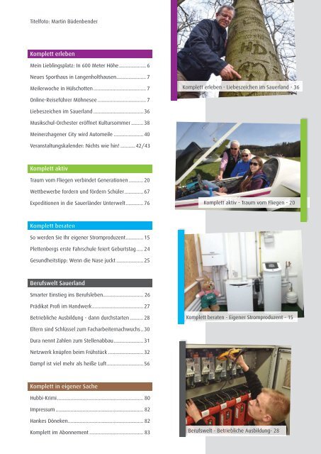 Komplett - DAS Sauerlandmagazin Ausgabe Mai/Juni 2017