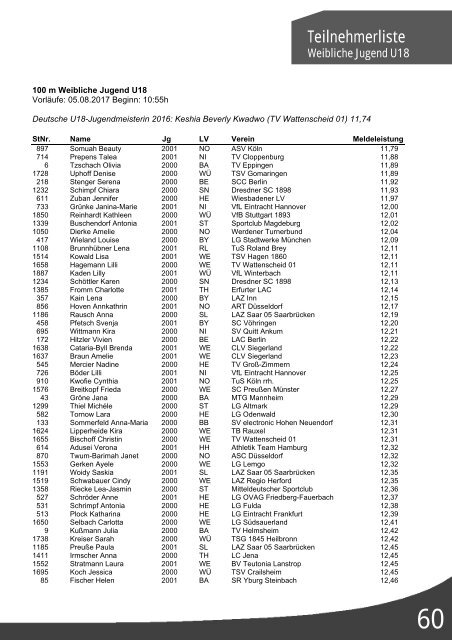 Programmheft DJM Ulm 2017