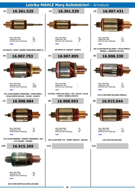 Original Starter and Alternator Parts - Оригинальные стартеры и генераторы