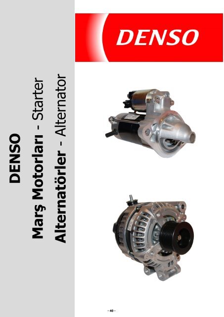 Original Starter and Alternator Parts - Оригинальные стартеры и генераторы