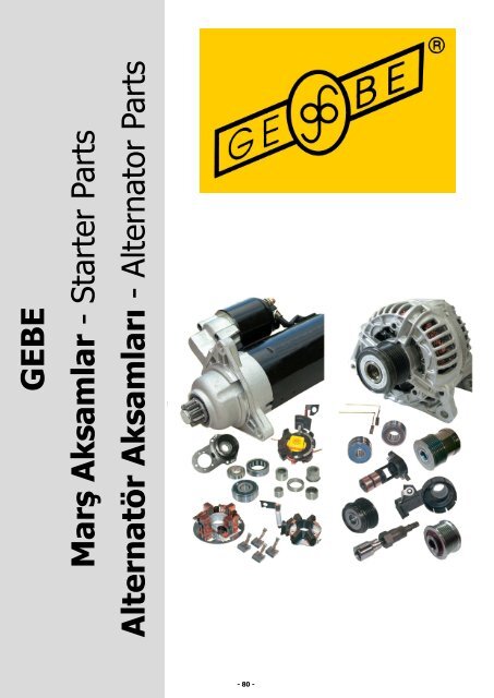 Original Starter and Alternator Parts - Оригинальные стартеры и генераторы