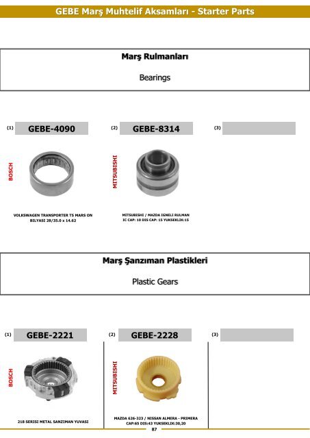 Original Starter and Alternator Parts - Оригинальные стартеры и генераторы