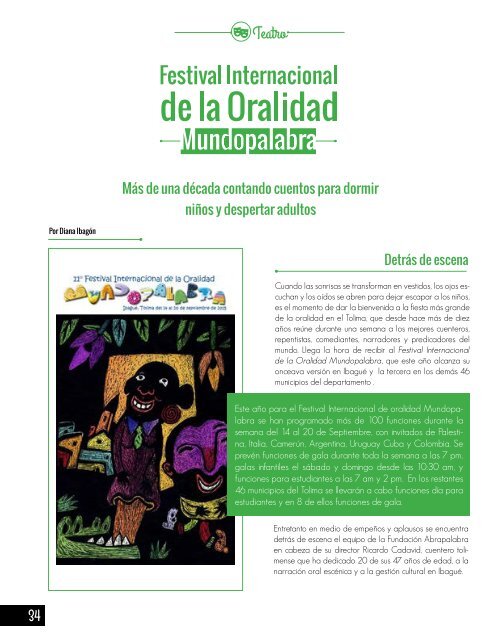 Revista Cultural IMA. Año 2015 - Edición Número 04