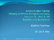 Buddha's Teachings - Lov Kher - Arsha Bodha Center