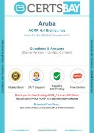 ACMP_6.4 Dumps - Try These Updated Aruba ACMP_6.4 Exam Questions 2017