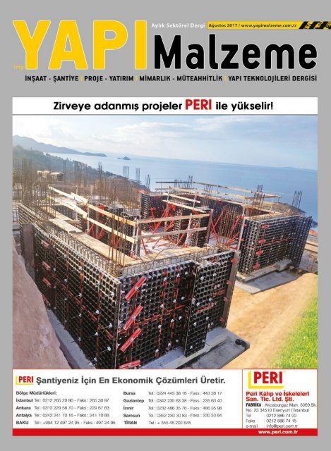 Yapı Malzeme Dergisi Ağustos 2017 Sayısı