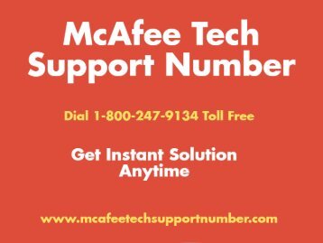 Mcafee Antivirus Tech Support @ www.McafeeTechSupportNumber.com