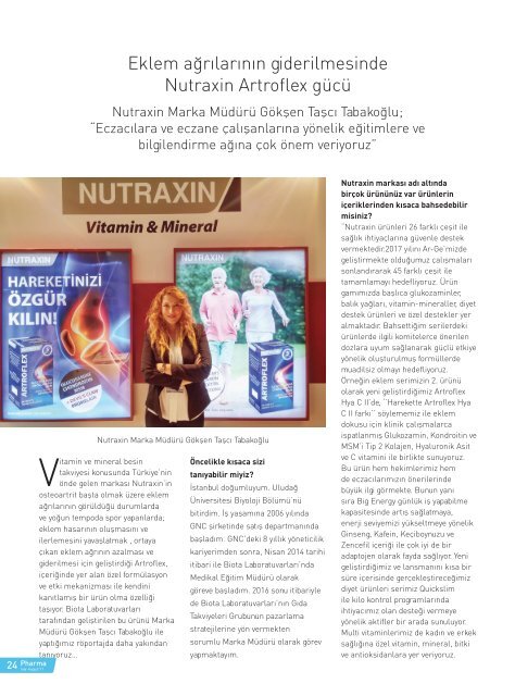 Pharma Turkey Dergisi Temmuz- Ağustos  2017 Sayısı