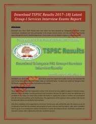 TSPSC Results